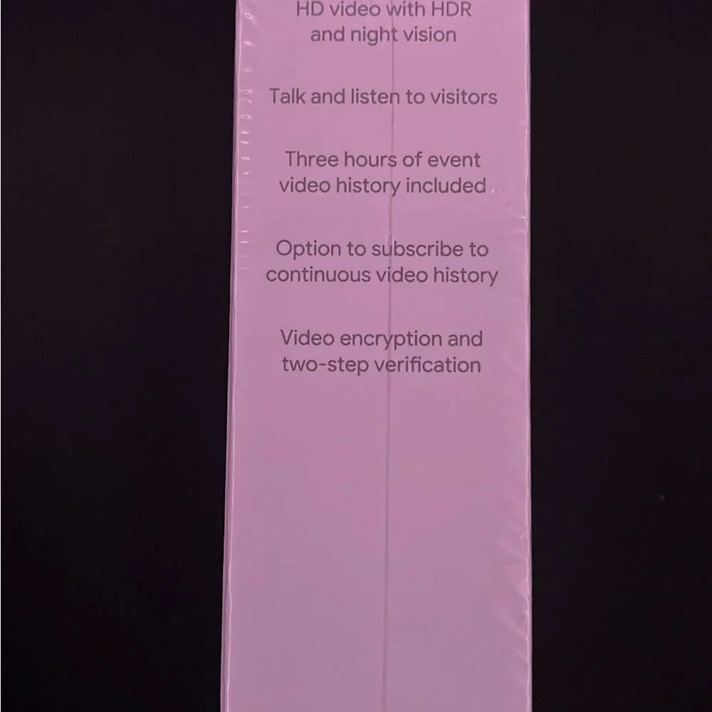 HD Video Doorbell Box - Pink Packaging